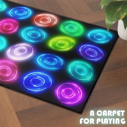 5'x 6'6" Circle Sampler Abstract Educational Area Rug for Kids Bedroom, Preschool, Classroom, Playroom, Home Learning Circular Pattern Washable Carpet,Black - color: Circle01, size: 5'x 6'6"