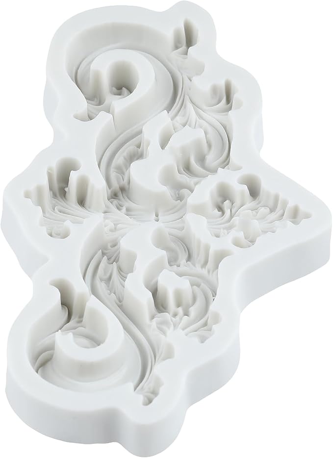 Baroque Polymer Clay Molds Curlicues Scroll Lace Silicone Mold for Jewelry Making Epoxy Resin Casting Air Dry Polymer Clay Craft