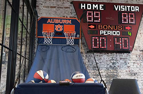 Pop-A-Shot - Home Dual Shot with NCAA Graphics l Sensor Scoring l 16 Game Modes l 7 Balls l Foldable Storage l for All NCAA Fans - style: Auburn Tigers