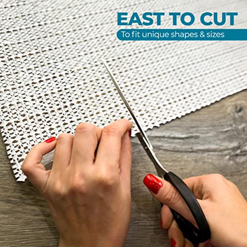 Superior Premium Easy Install Light-Weight Strong Grip Textured Rubber, Reversible Beige Hard Floor Surface Protection Area Rug Pad, 2' x 8', Cream (Pack of 2) - size: 2' x 8' (Rectangular) (Pack of 2)