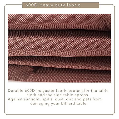 7/8/9FT Heavy Duty 600D Polyester Canvas Billiard Pool Table Cover(7 Colors Available) (Coffee Brown, 8-Foot) - color: Coffee Brown, size: 8-Foot