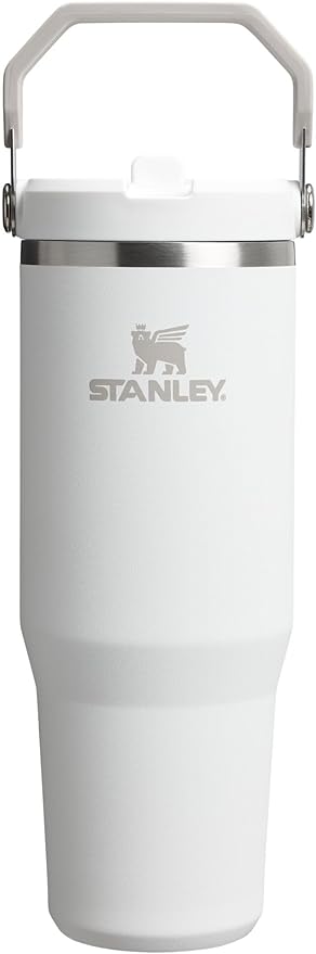 STANLEY IceFlow 2.0 Flip Straw Tumbler with Handle 30 oz | Twist On Lid and Flip Up Straw | Leak Resistant Water Bottle | Insulated Stainless Steel | BPA-Free | Frost