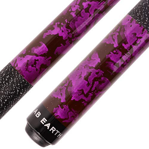 58 inch Hand-Painted Series 2-Piece Billiard Pool Cue Stick with Irish Linen Wrap - color: Purple, size: 21oz