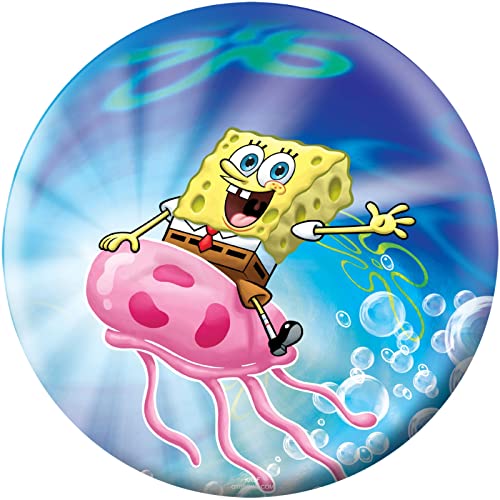 On The Ball Bowling Spongebob Themed Undrilled Bowling Ball - color: Spongebob & Jellyfish, size: 16 lbs