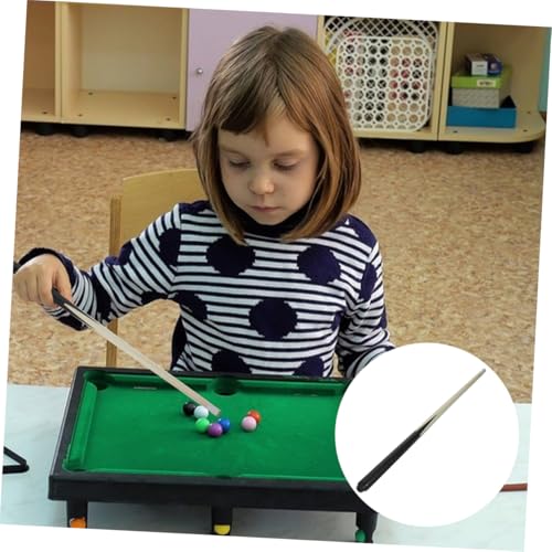 2Pcs Short Pool Cue Sticks Wooden Billiard Cue for Pool Tables Lightweight and Portable Training Sticks for Boys for Beginners