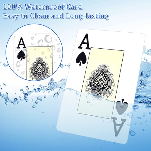 Pool Inflatable Game Table with Waterproof Playing Cards(35.5 inches×35.5 inches,Blue/White) - size: 1 Set