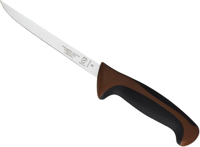 Mercer Culinary Millennia Color Handle Cutlery 6" Narrow Boning Knife Brown
