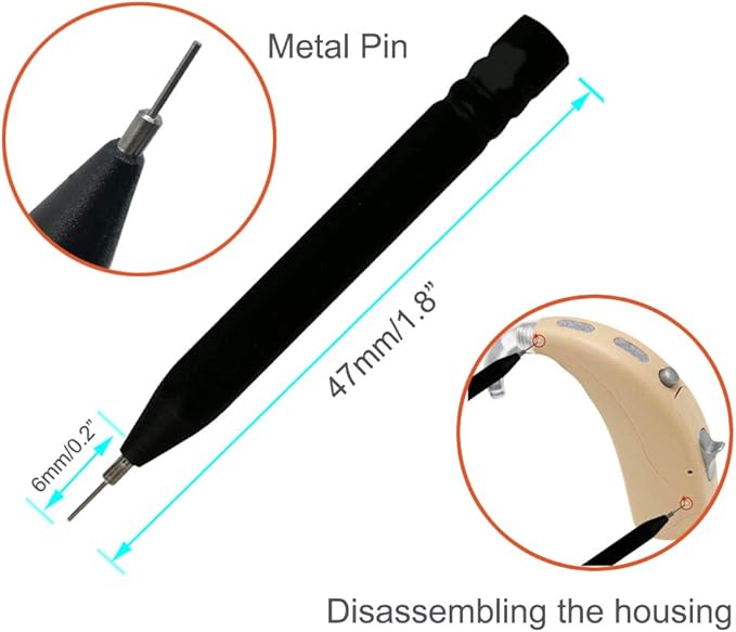 8 Pieces Hearing aid Amplifier Cleaning Tools, Earbuds/Headphones Cleaner Brush Kits with case