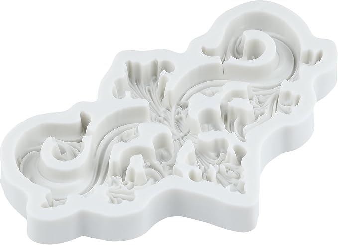 Baroque Polymer Clay Molds Curlicues Scroll Lace Silicone Mold for Jewelry Making Epoxy Resin Casting Air Dry Polymer Clay Craft