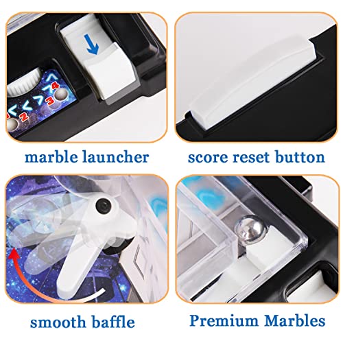 Pinball Machine Fast Sling, Table Top Mini Pinball Game for Kids, Fun Arcade Game with LCD Screen, Light and Sound Effects, Interactive for Kids & Family