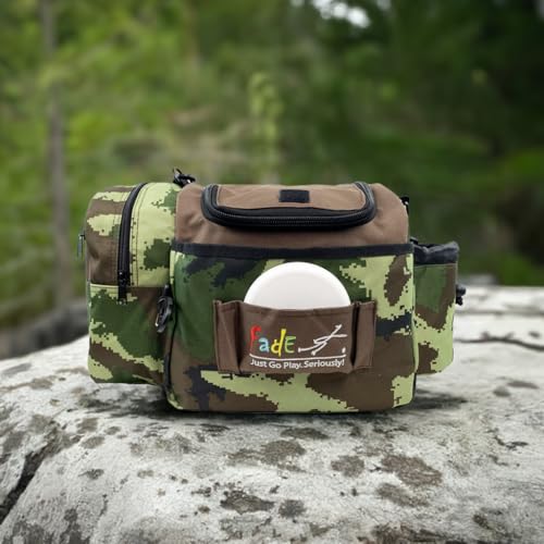 Fade Crunch Disc Golf Bag – Compact, Durable, and Lightweight Disc Storage - color: Camo