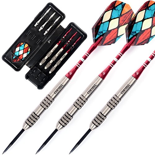 CUESOUL 22/24/26 Grams Tungsten Steel Tip Darts Set 95% Tungsten - color: 26 Grams