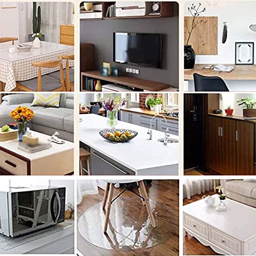 Clear PVC Table Protector - Waterproof, Oilproof, Easy Clean Wipeable Table Cover for Kitchen, Dining, Coffee Table - 1.5mm Thick, 110x220cm, Durable & Stylish
