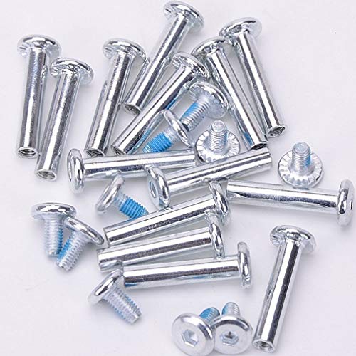Inline Skate Wheel 15/64" Shaft Hex Socket Screw - color: 20pack-Silver