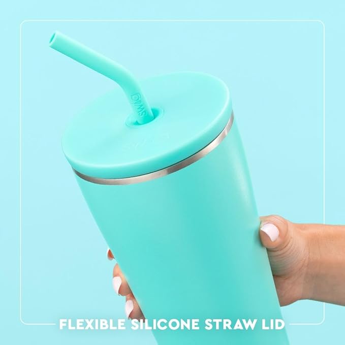 Swig Life 32oz Straw Tumbler, Travel Coffee Tumbler with Lid, Cup Holder Friendly Travel Coffee Mug, Stainless Steel, 32 oz Reusable Insulated Coffee Mug (Saturdays In Lexington)