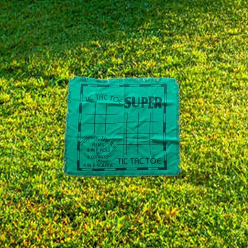 Giant Checkers Board Game Mat, Toe Board,3 in 1 Large Checkers Rug Game Mat,Reversible Rug,Game Giant Checkers Classic, Green