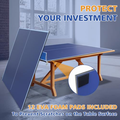 7x4ft Foldable Ping Pong Conversion Top – Portable Mid-Size Table Tennis Tabletop for Indoor Game Room, Easy Storage & Setup