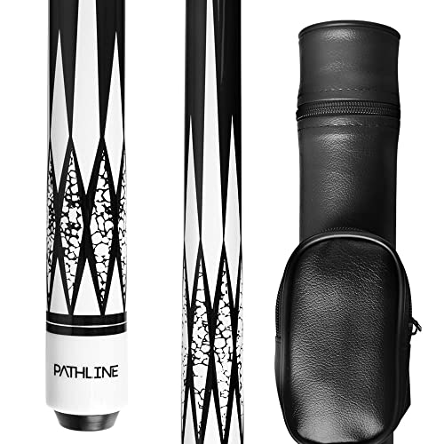 PLN Pool Cue Kit - 58 inch Canadian Maple Billiard Pool Stick and Hard Case - color: White, size: 18oz