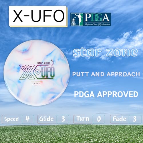 X-UFO Disc Golf Set - Disc Golf Starter Set, Includes 1 Putter, 1 Driver, and 1 midrange disc, Weighing 170-178 Grams Suitable for Beginners and Professional disc Golf tournaments - color: Set 1