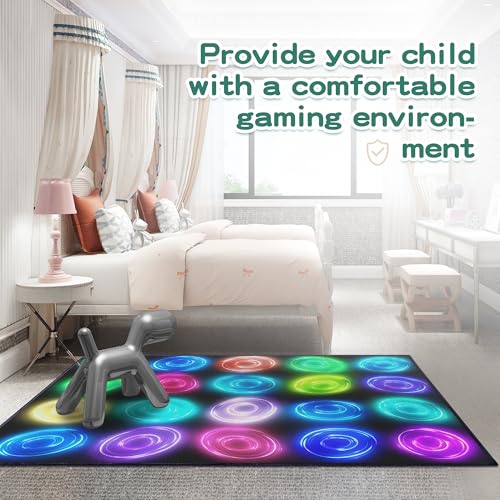 5'x 6'6" Circle Sampler Abstract Educational Area Rug for Kids Bedroom, Preschool, Classroom, Playroom, Home Learning Circular Pattern Washable Carpet,Black - color: Circle01, size: 5'x 6'6"