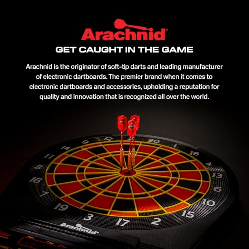 Arachnid Cricket Pro 900 Electronic Dartboard – 15.5” Regulation Size, 48 Games with 354 Variations, 8‑Player LED Scoring, Cricket X/O Display, NylonTough™ Segments