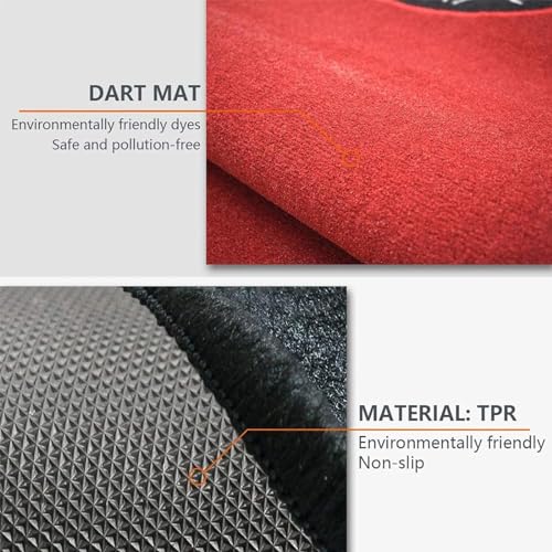 Rubber Darts Mat, 118" L x 26" W Heavy Duty Non-Slip Dart Carpet with Throw Lines, Ideal for Beginners and All Dart Types