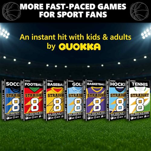 Quokka Soccer Fast-Paced Card Game for Kids & Adults – 128 Cards & Easy Rules – Quick & Fun Matching Game – 2-4 Players – Ages 8+ – Perfect for Family Games Night, Travel and Parties - color: Soccer