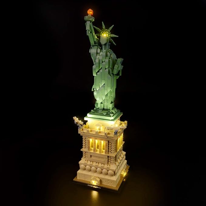 BRIKSMAX Led Lighting Kit for Architecture Statue of Liberty- Compatible with Lego 21042 Building Blocks Model- Not Include The Lego Set