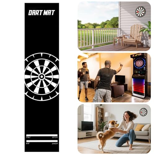 Dart Board Mat - Darts Mat,Heavy Duty Non-Slip Rubber Floor Protection Pad | Non Slip Carpet Darts for Game Room Recreation Center Sports Club Office Basement, - color: Aqua