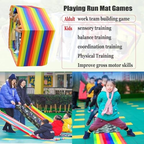 Teamwork Games Playing Run Mat Outdoor Party Family Games(Kids-6M) - size: Kids-6M