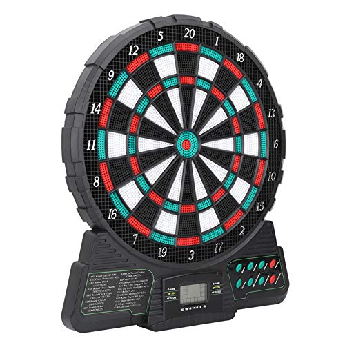 Electronic Board, Electronic Dartboard Includes 6 Soft Tip Darts and 18 Replacement Tips Automatic Scoring Dartboard Set Electric Board for Game Room