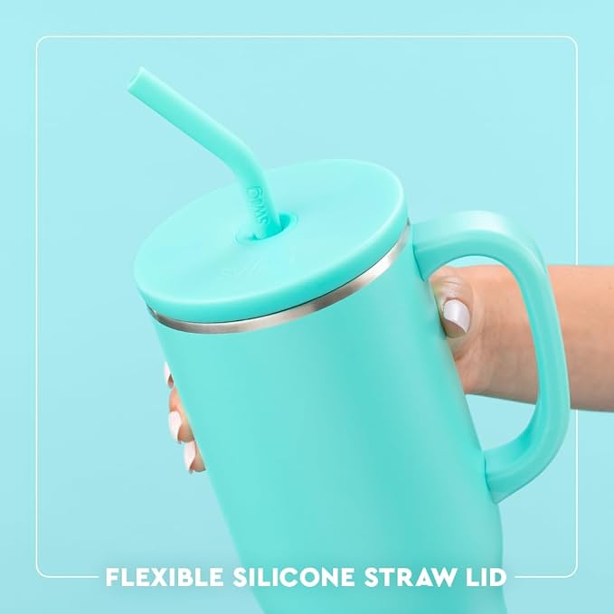 Swig Life 40oz Mega Mug, 40 oz Tumbler with Handle and Straw, Cup Holder Friendly, Dishwasher Safe, Extra Large Insulated Tumbler, Stainless Steel (Sun Chaser)