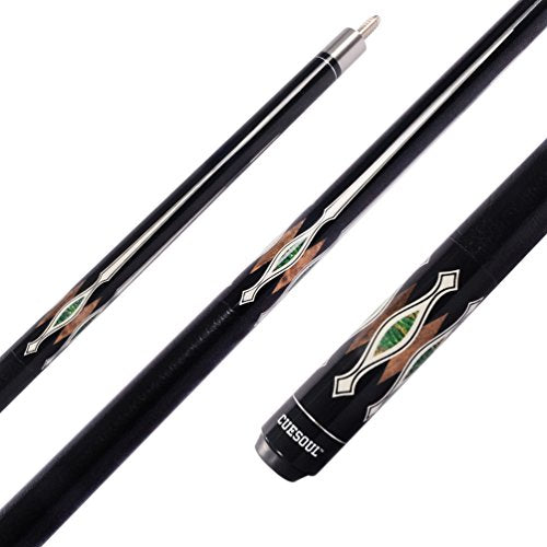 CUESOUL 19oz Pool Cue Sticks with Hard Pool Cue Case - color: E101-E206