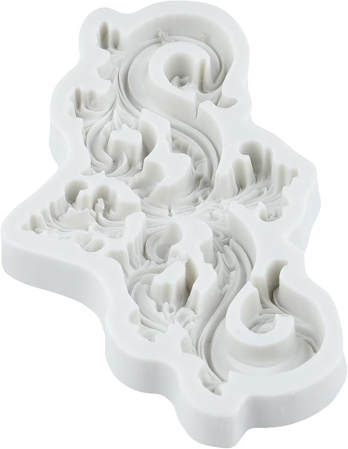 Baroque Polymer Clay Molds Curlicues Scroll Lace Silicone Mold for Jewelry Making Epoxy Resin Casting Air Dry Polymer Clay Craft