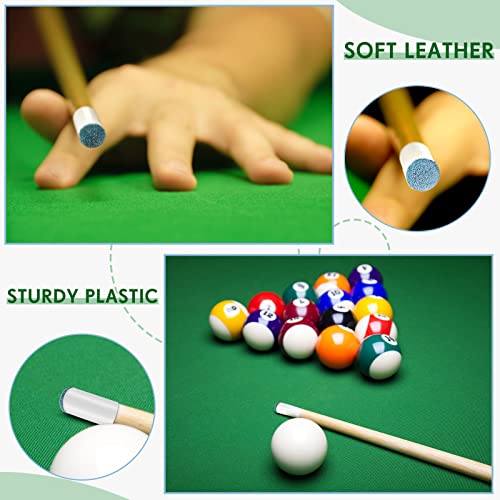 Lewtemi 100 Pcs Billiard Cue Tips Pool Cue Tips Pool Stick Tips Slip on Billiard Cue Tips Replacement - size: 13 mm
