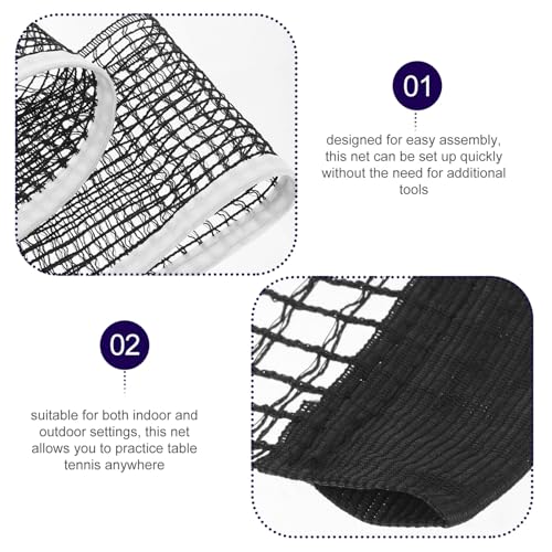 Polyester-Cotton Mesh Table Tennis Net Foldable Design Quick Installation Tight Rebound for Indoor Outdoor Standard Tables