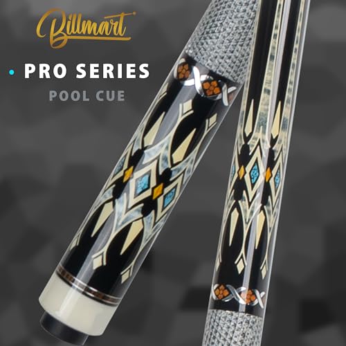 Billmart Pool Cue Stick, Low Deflection Shaft Billiard Cue Sticks with Hard Case, 13mm Pool Table Sticks Queue, 19-21 oz Professional Pool Stick - color: BM-PRO02, size: 21 ounce