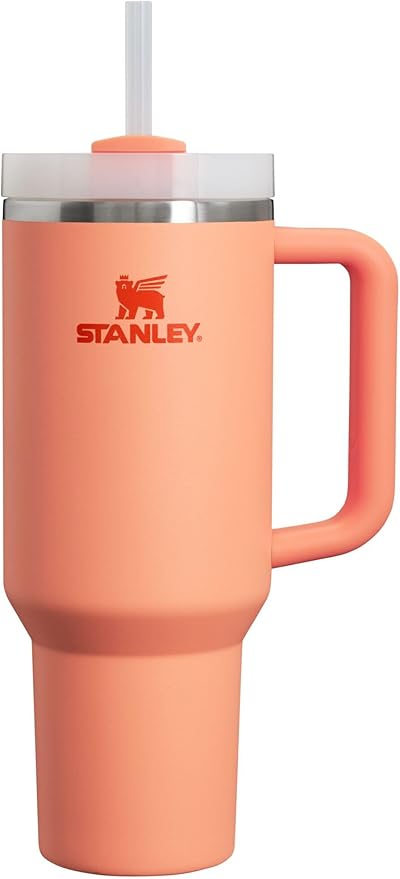 STANLEY Quencher H2.0 Tumbler with Handle and Straw 40 oz | Flowstate 3-Position Lid | Cup Holder Compatible for Travel | Insulated Stainless Steel Cup | BPA-Free | Nectarine