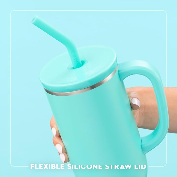 Swig Life 30oz Mega Mug, 30oz Tumbler with Handle and Straw, Large Insulated Tumblers, Cup Holder Friendly Travel Mug, Stainless Steel 30 oz Tumbler, Reusable Insulated Water Bottle (Santa's Scrubs)