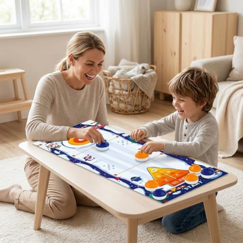 Tabletop Games Set, Indoor Bowling Game, Portable Shuffleboard & Mini Games, Enjoyment