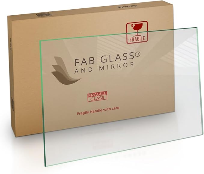 Fab Glass and Mirror Tempered Glass Table Top 36x48 Inch Rectangle 1/4" Thick Clear Furniture Protector with Flat Polish Edge Eased Corners for Coffee Dining Tables Desks