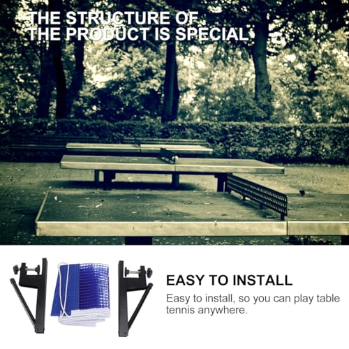 TOYANDONA Portable Table Tennis Net Post Durable Lightweight Rack for Easy Setup for Home Dark Blue