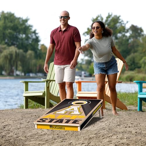 YouTheFan NCAA 2' x 4' Slogan Series Professional Wood Cornhole Game - color: Appalachian State Mountaineers