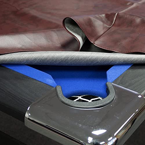 GSE Games & Sports Expert Billiard Table Covers, 7'/8'/9' Waterproof & Tearproof Heavy Duty Leatherette Pool Table Cover (Several Colors Available) - color: Brown - 9ft