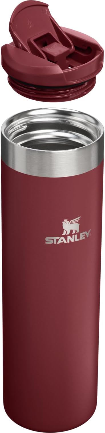 Stanley AeroLight Transit Bottle 20 oz | Locking Drink Through Lid | Leak Resistant Water Bottle or Coffee Travel Mug | Lightweight Insulated Stainless Steel | BPA-Free | Cranberry