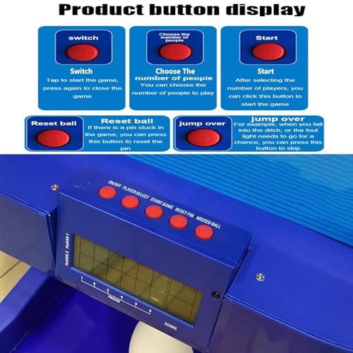 Electronic Bowling Alley Game with LED Electronic Scoreboard, Indoor Bowling Ball Sports Game Console with Automatic Reset, Simulation Sound Effect, for Children and Adults,3.5m - size: 3.5m