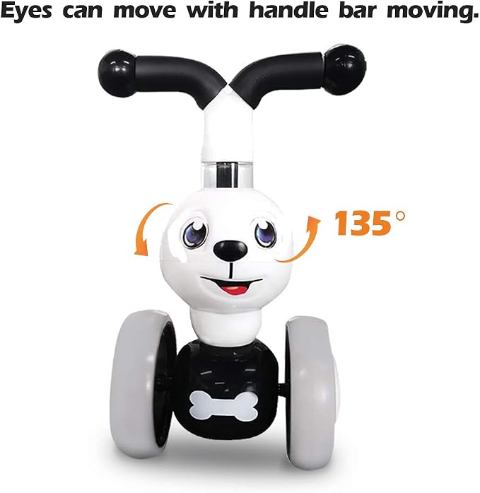 YGJT Baby Balance Bike Toys for 1 Year Old, Birthday Gifts for Boys and Girls, Silent Wheels & Non-Pedal Baby Walker Riding Toys for 10-36 Months Toddlers, Kids First Bike Gifts Spotty Dog