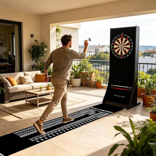 Darts Mat - Cork Board Roll with Ruler |Water-Absorbing, Training Matt,Non Slip Carpet, Wear-Resistant, Quick-Drying, Non-Slip, Throwing Line Competition Mat for Wall Dart, Crafts, DIY Projects - size: Double