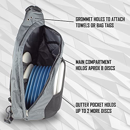 Disc Golf Backpack Slinger Bag | 6-12 Discs | Multiple Colors - color: Yellow