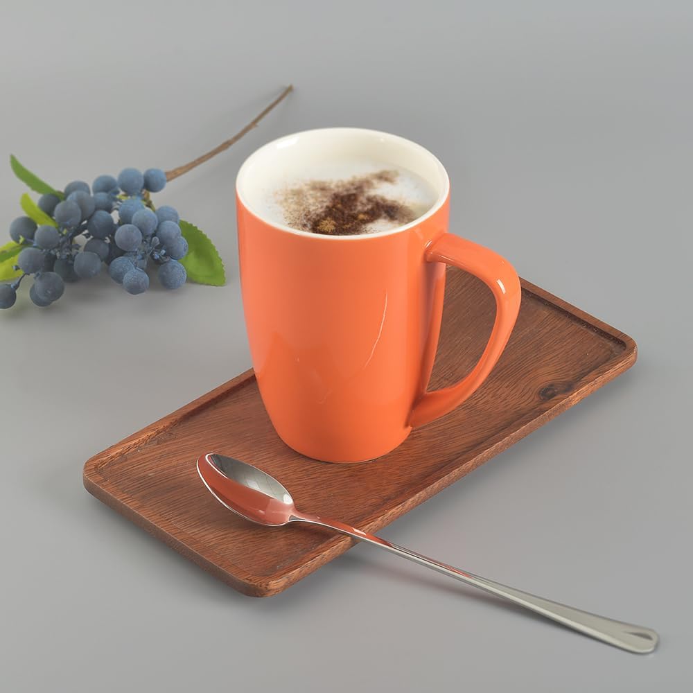homEdge Porcelain Mug Set, 16 Ounces Cup for Tea, Latte, Mocha, Hot Chocolate, Set of 6, Assorted Color